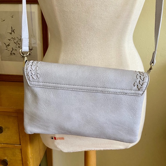 Anthopologie Light Grey Crossbody Purse - Picture 4 of 5
